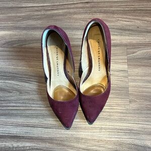 Chinese Laundry Maroon Velvet Heels